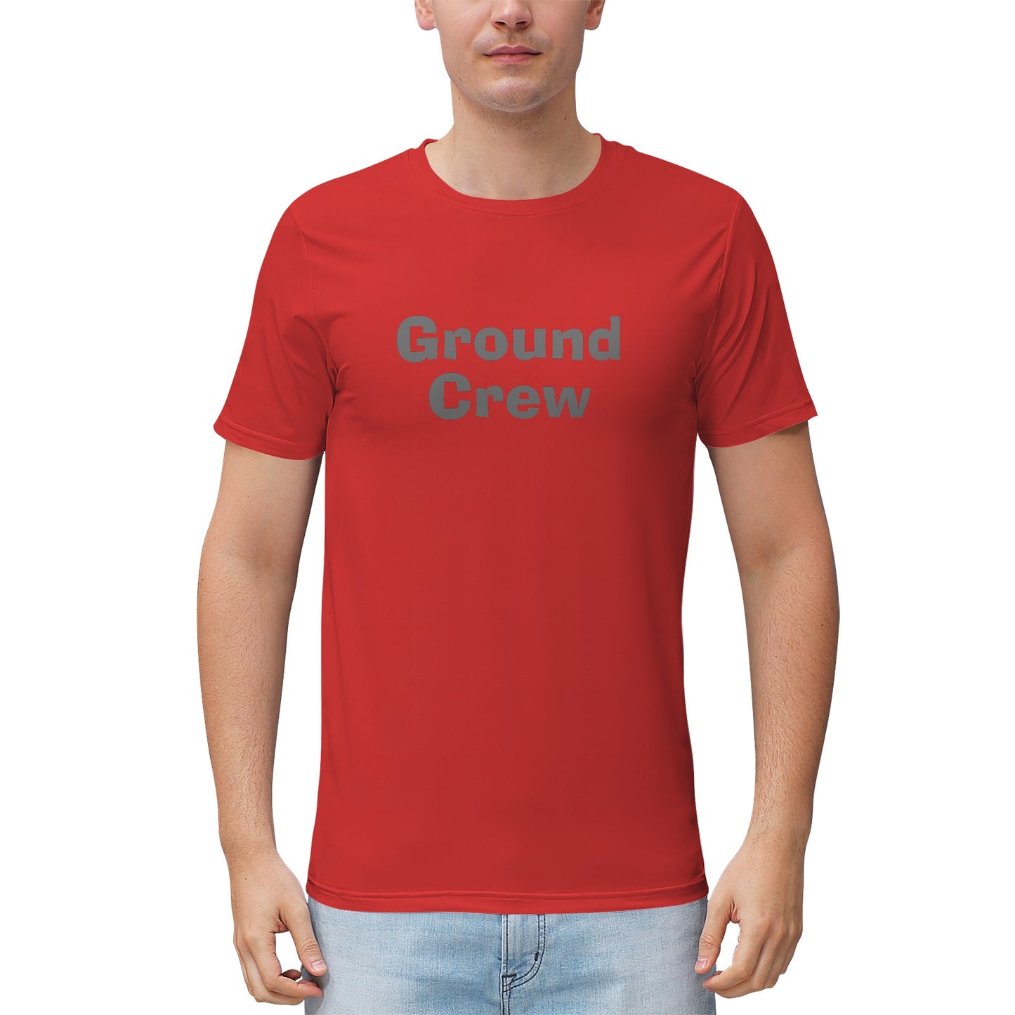 Men's "Ground Crew" Heathered Performance Shirt
